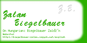 zalan biegelbauer business card